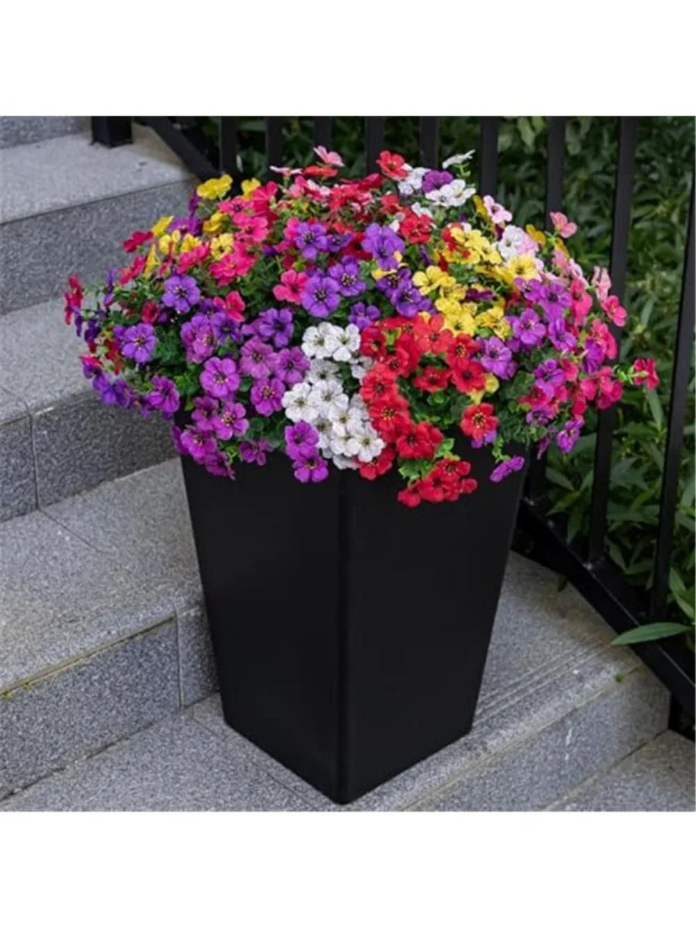 Artificial Outdoor Flowers UV Resistant Fake Plants Porch Patio Garden Decor